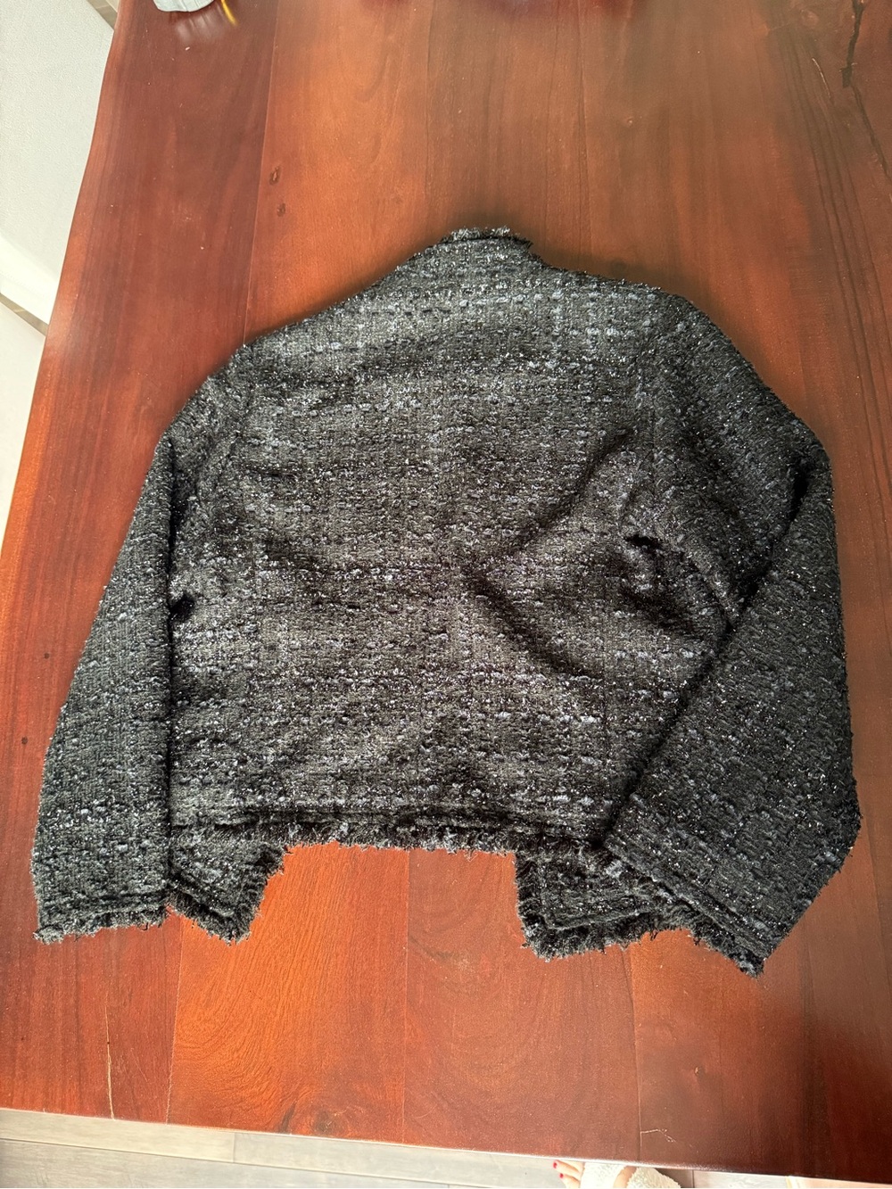 Kate Spade Black Tweed Women's Cropped Jacket - Picture 10 of 11